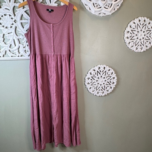 Frye Farmhouse Dress Button Down Pink XL Pockets - Picture 1 of 7